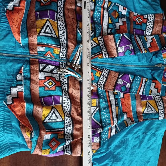 Vtg 80s 90s Lavon Windbreaker Track Jacket, Tribal, Native, Aztec , Size PL - Picture 12 of 16